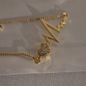 Gold Heartbeat Bracelet